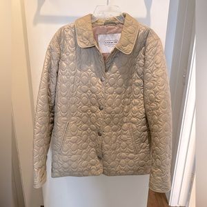 Quilted Coach jacket with snap closure size xl